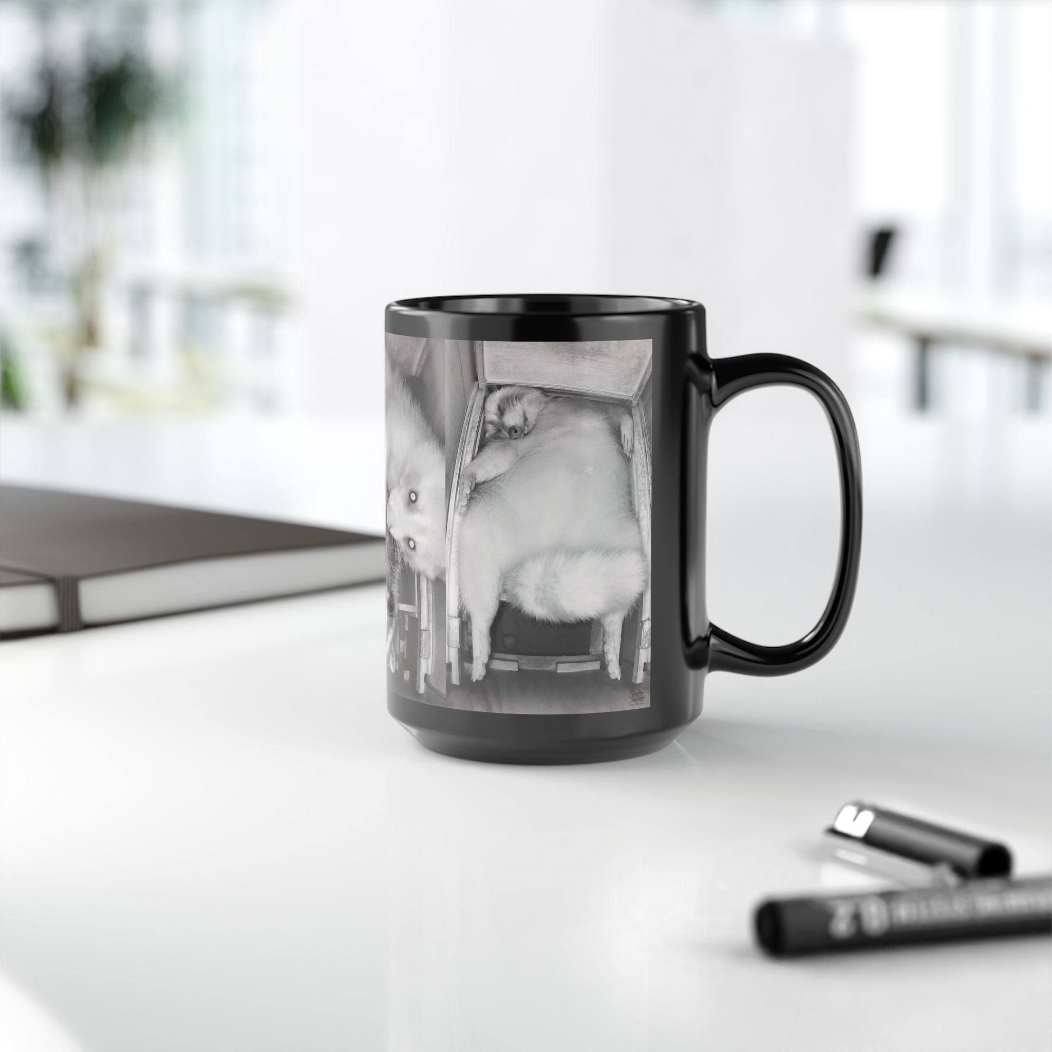 Cheeky Luna | Black 15oz Ceramic Coffee Cup