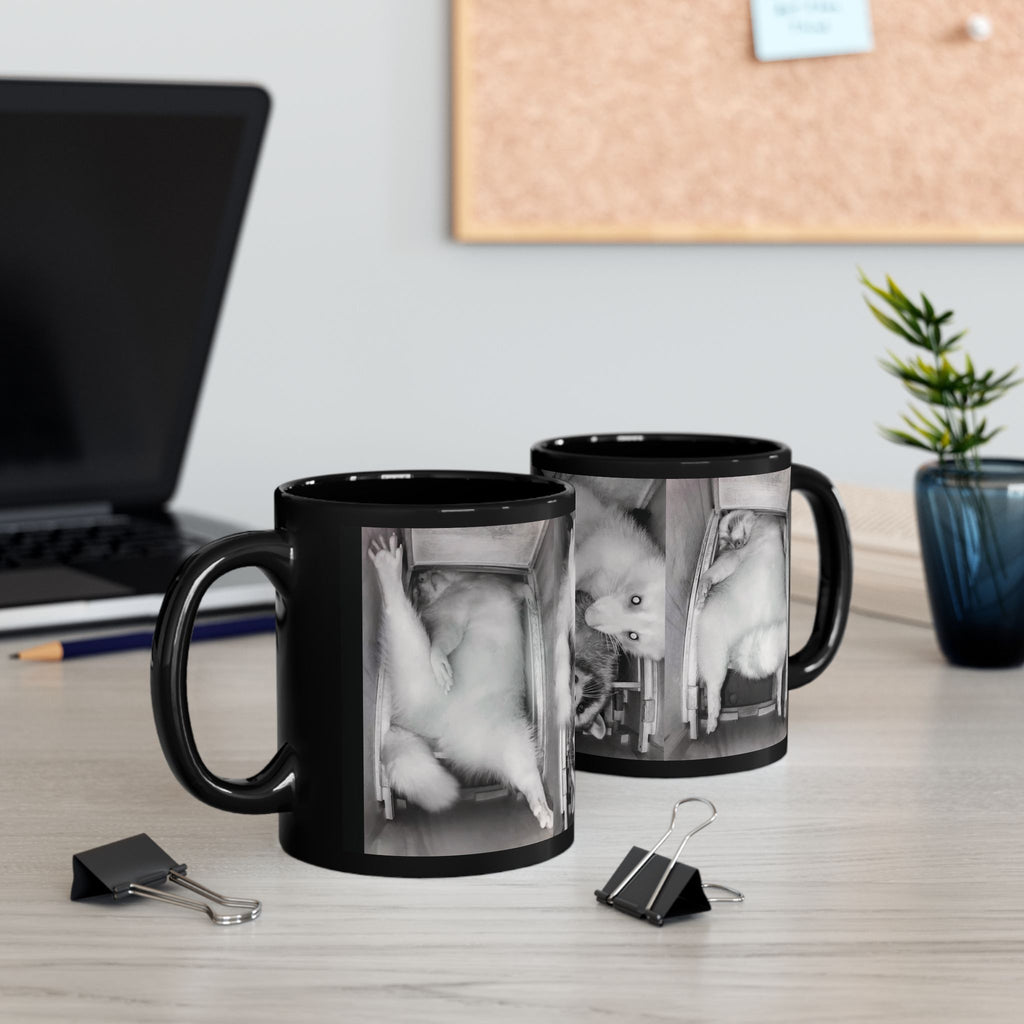 Cheeky Luna | Black 11oz Ceramic Coffee Cup