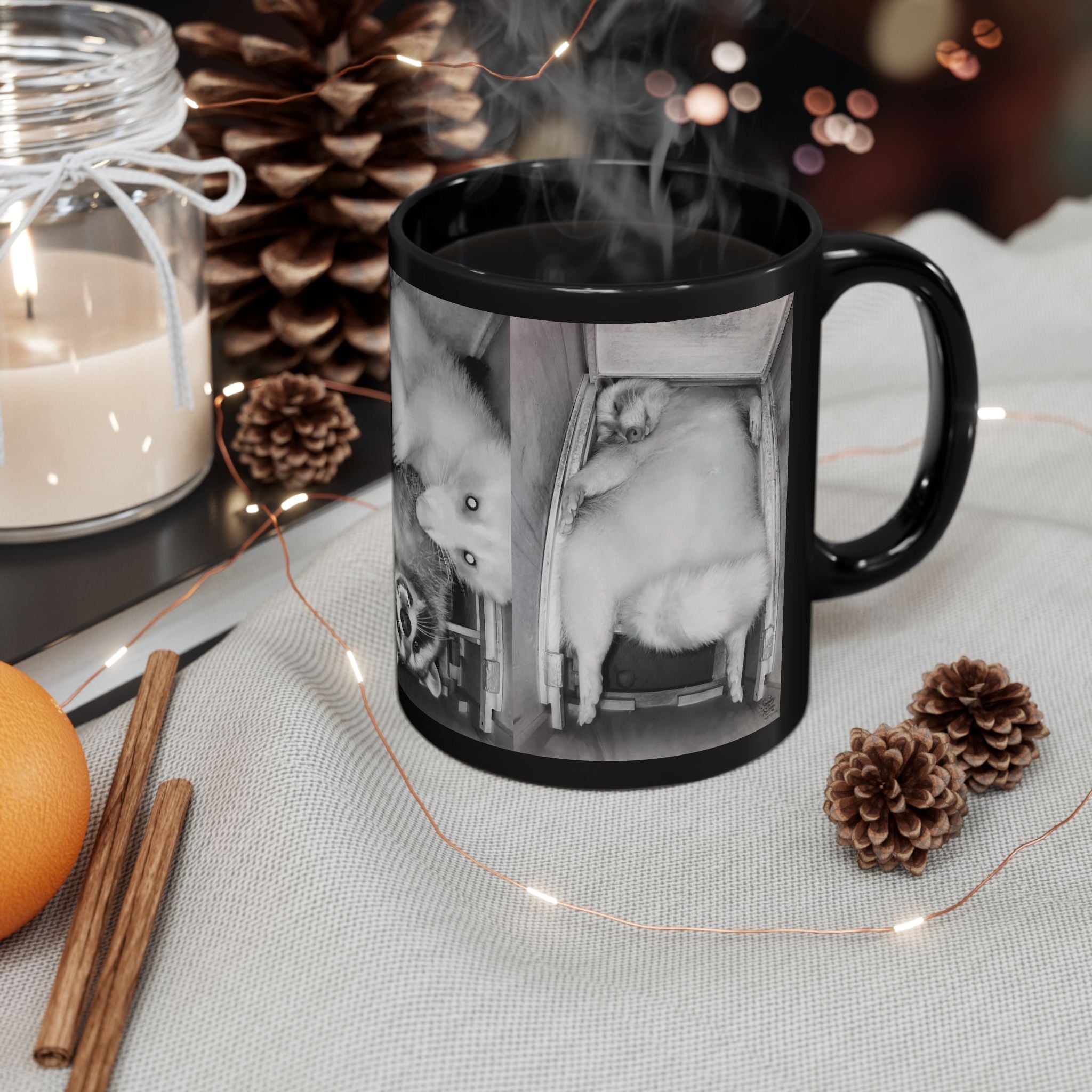 Cheeky Luna | Black 11oz Ceramic Coffee Cup
